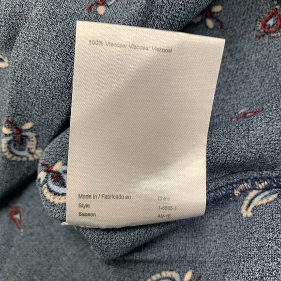 Noa Noa Womens Dress Blue Size 34 Small Long Sleeve Belted Round Neck - Picture 7 of 9